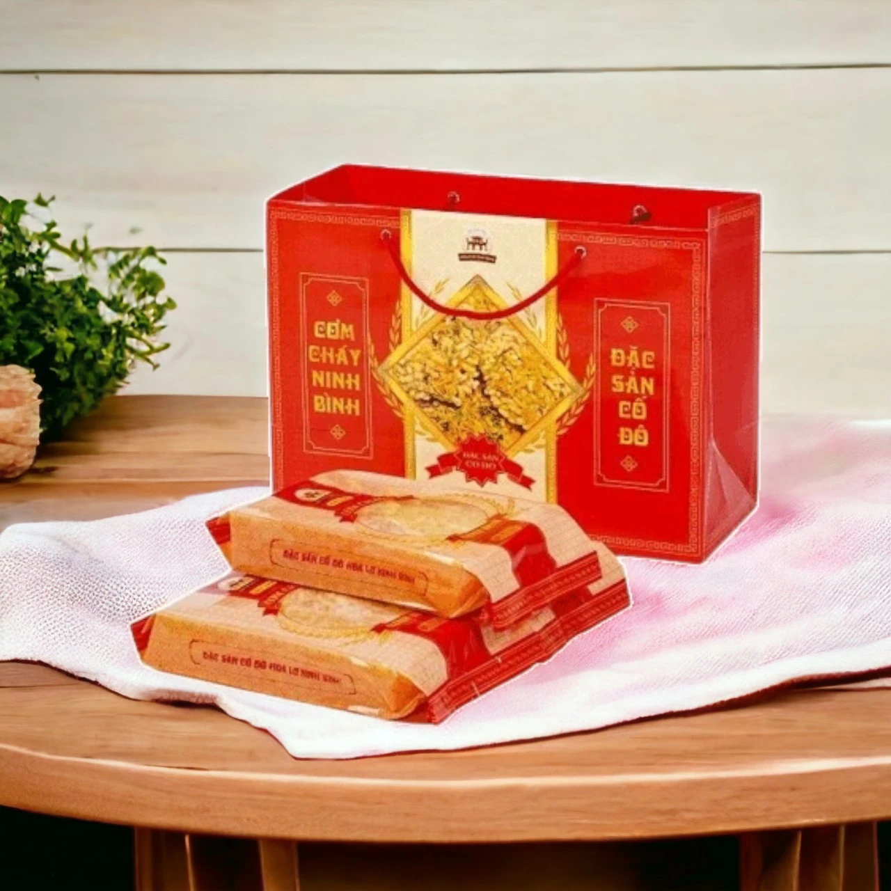 Xách Quà Cơm Cháy Chà Bông 1200g (6 gói 200g)