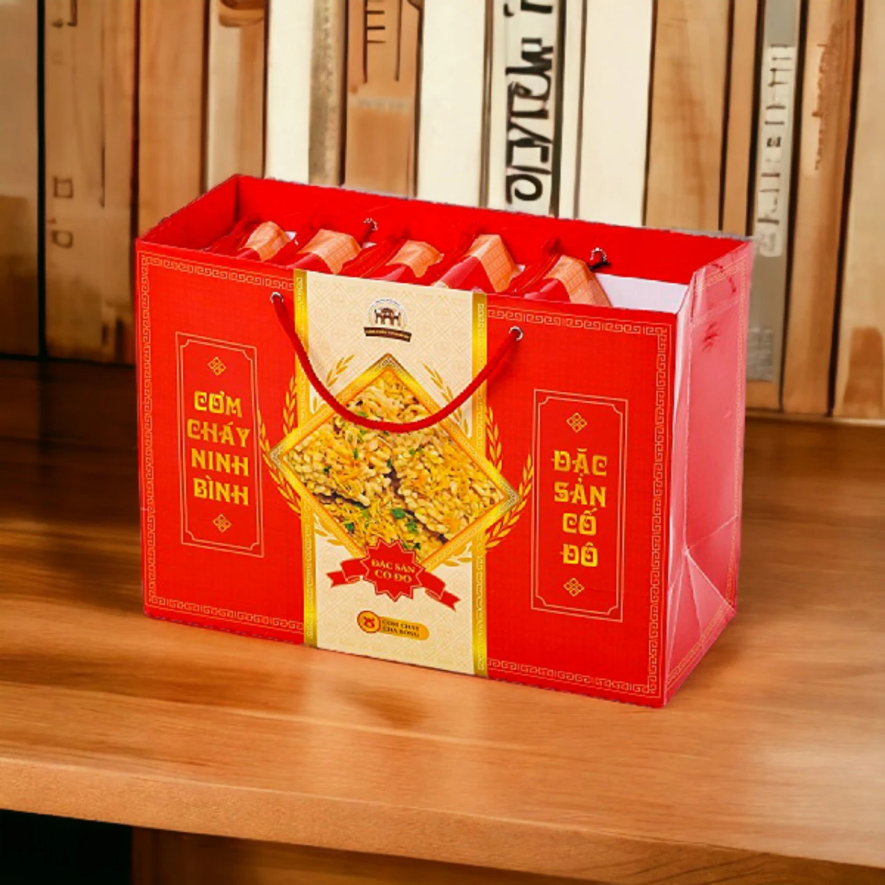 Xách Quà Cơm Cháy 1200g Siêu Chà Bông (6 gói 200g)