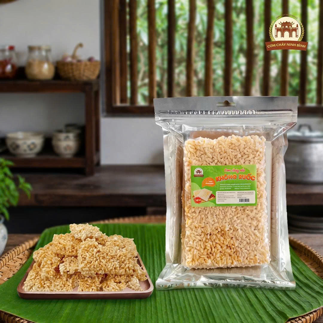 (200gr) Cơm Cháy "KHÔNG CHÀ BÔNG" - Nếp Cái Hoa Vàng - 4 Hương Vị Đặc Trưng - Giòn Rụm, Thơm Ngon