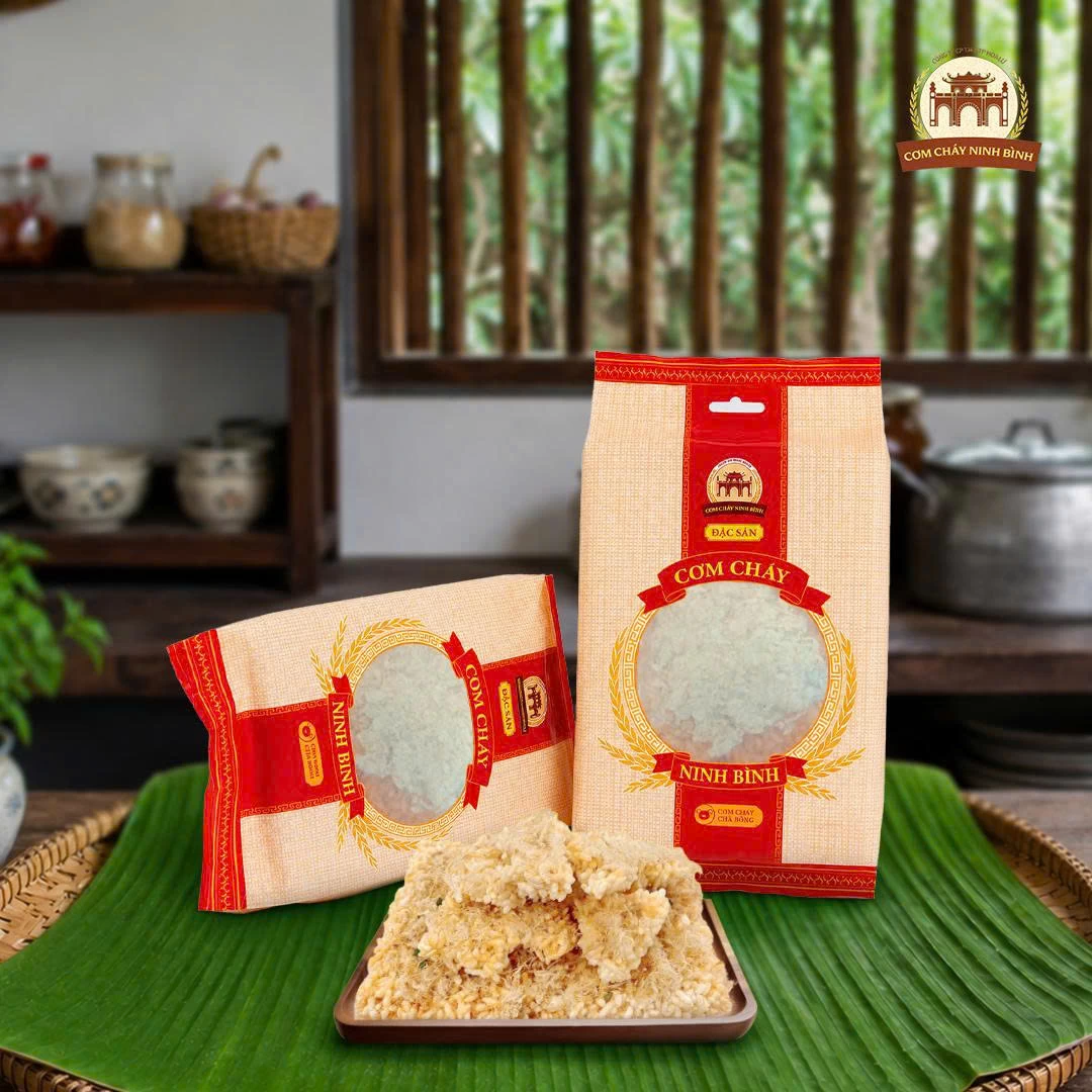 (165g) Cơm Cháy Chà Bông - Nếp Cái Hoa Vàng - Ruốc Heo Nhà Làm Túi Riêng - 4 Vị Sốt Đặc Trưng