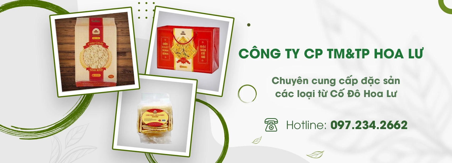 Công ty CP TM&TP Hoa Lư - Đơn vị chuyên bỏ sỉ cơm cháy chà bông chất lượng