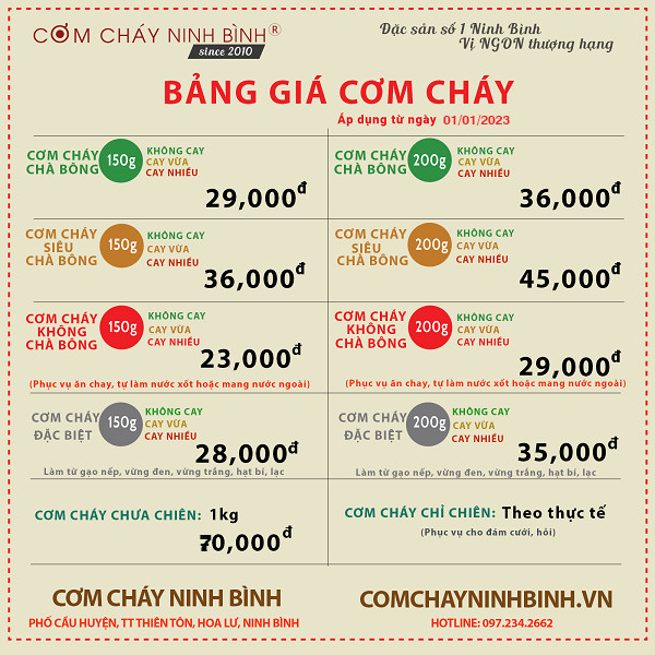bảng giá